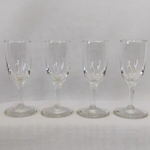 Cordial Glass Set of 4 Clear Glass Alcohol Drinkware Liqueurs Small Wine Glasses